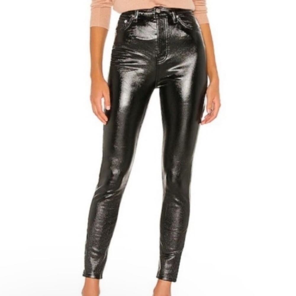 NEW FREE PEOPLE x We the Free Phoenix Pleather Faux Leather Vegan Pants SZ27